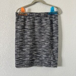 Max Studio Blue and White Tweed Skirt